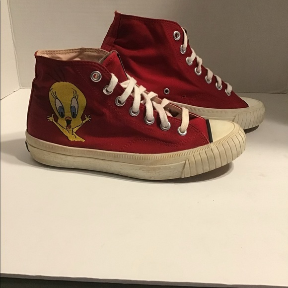 Keds Vintage (90’s) Canvas Tweety Bird High Top Sneakers - Picture 4 of 9